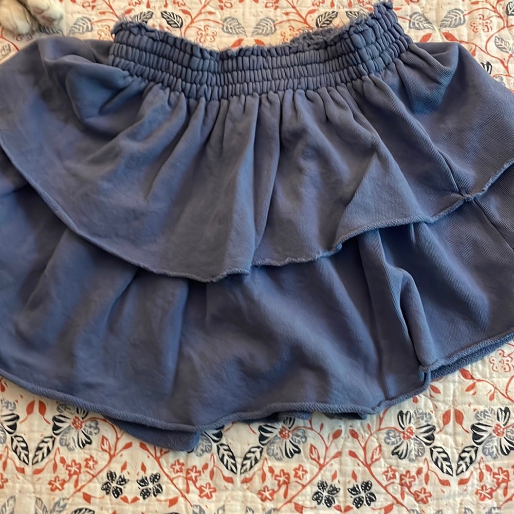 aerie weekend ruffle mini skirt
